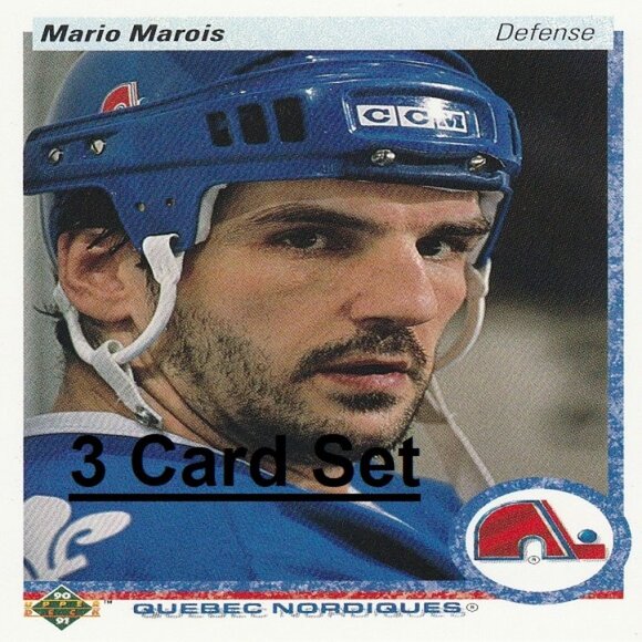 Mario Marois NHL Hockey Card Collection - 3 Quebec Nordiques Hockey Cards - Picture 1 of 4